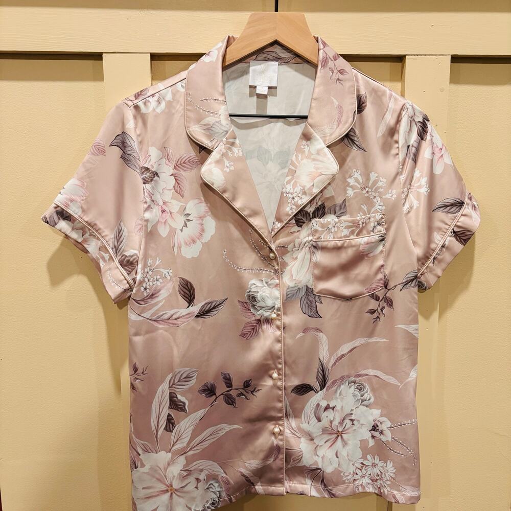 MJ x Le Rose “Sasha Parisian Fleur” Satin Sleep Set Bridal Boutique size Small - Picture 2 of 11